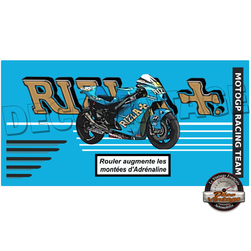 accroche clefs vintage suzuki rizla+ moto gp