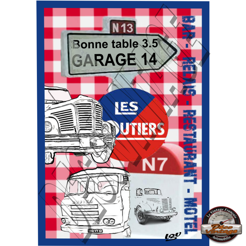 PLAQUE MÉTAL VINTAGE PUB JVC 30X20 CM