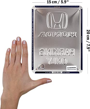 plaque tôle embossée honda moto parking