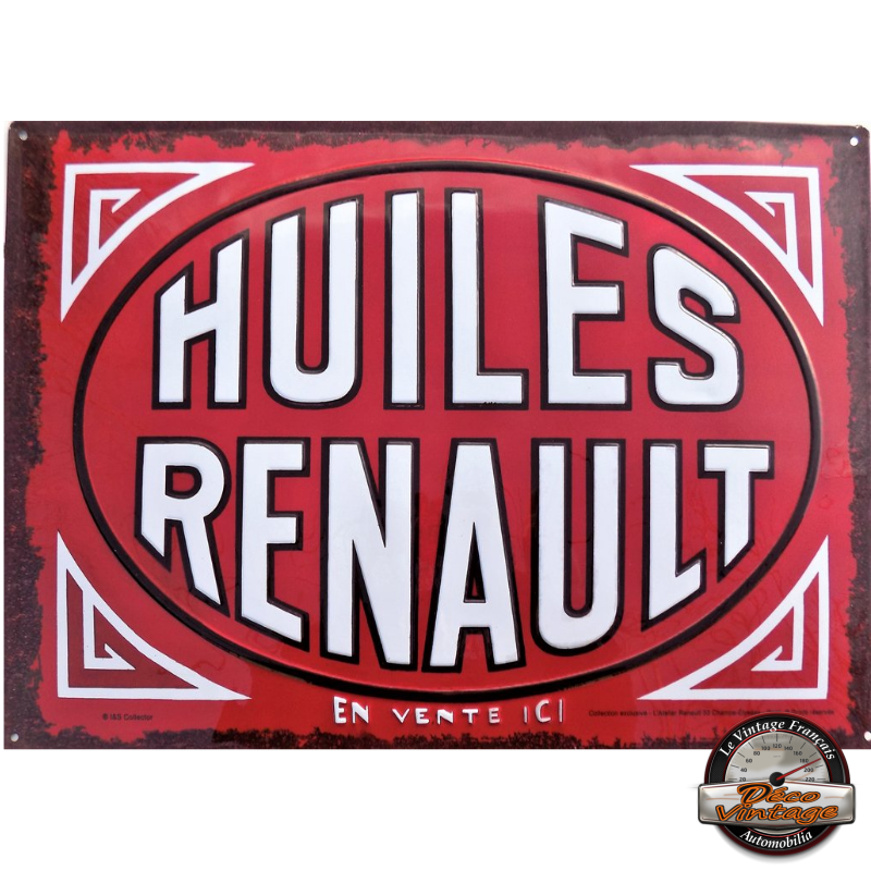 Plaque Métal Vintage Huiles Renault Déco Muraleplaques 30x40 Cm Decovintage 