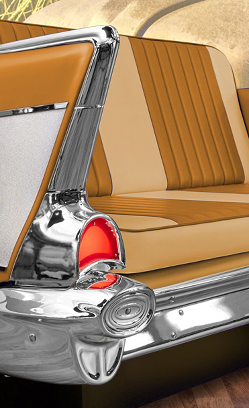 canapé voiture chevrolet bel air vintage
