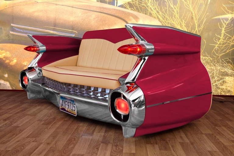 canapé voiture cadillac ruby antique vintage