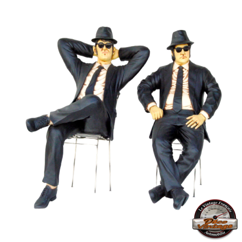 statue résine blues brothers assis