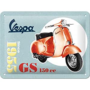plaque rétro vespa métal