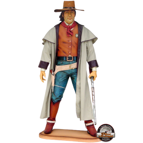 statue en résine cow-boy chasseur de primes américain