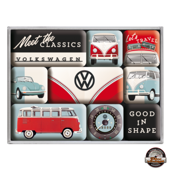 set de magnets rétro vw combi