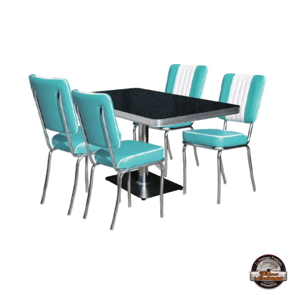 ensemble table et chaises de restaurant américain 60s