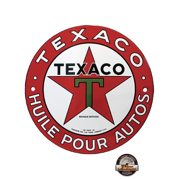 Plaque émaillée Publicitaire Texaco Originale, Neuve