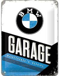 plaque déco métal bmw