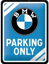 plaque déco métal bmw vintage