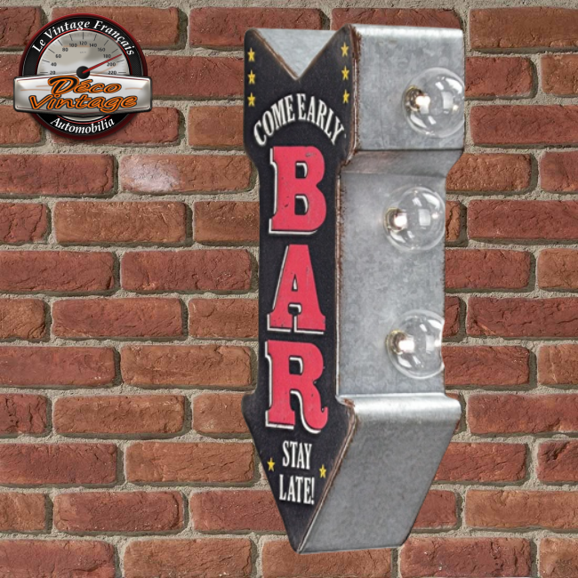 enseigne lumineuse vintage bar