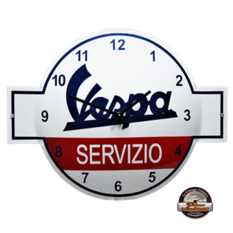 horloge murale émaillée vespa scooters