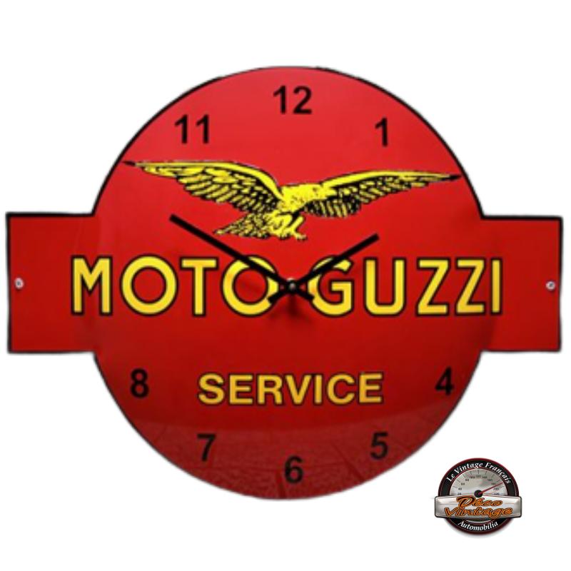 horloge murale émaillée moto guzzi