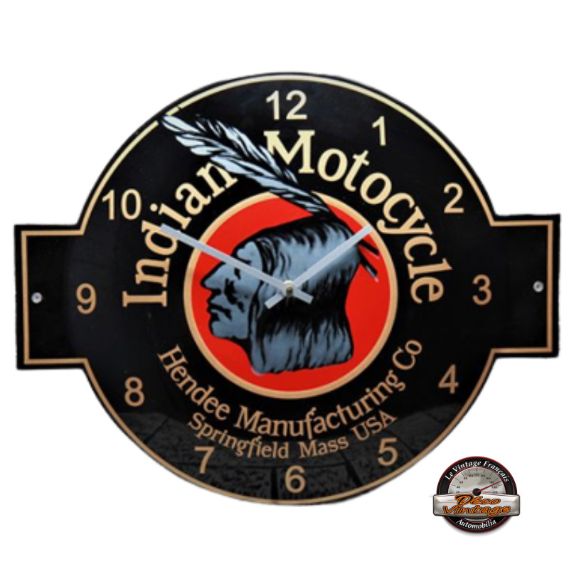 horloge murale émaillée Indian motorcycles