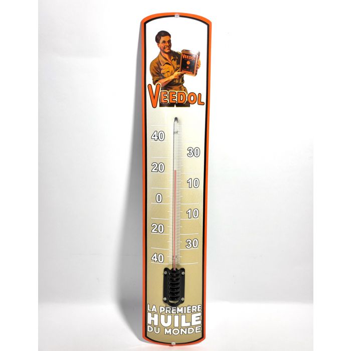 thermomètre émaillé huile veedol