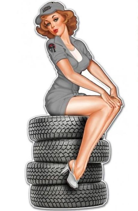 plaque-metal-deco-pin-up-pneus