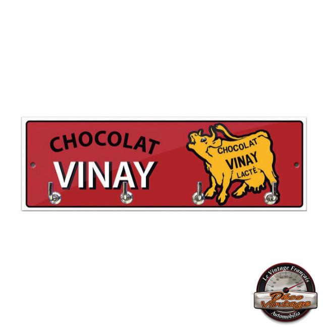 accroche-clés émaillé chocolat Vinay lacté