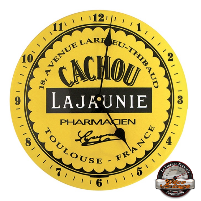 horloge rétro cachou lajaunie jaune