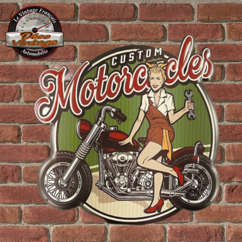 Plaque Custom Motorcycle Déco Muraleplaques Vintages Decovintage 