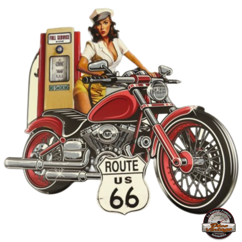 Plaque Pin Up Route 66 Déco Muraleplaques Vintages Decovintage 