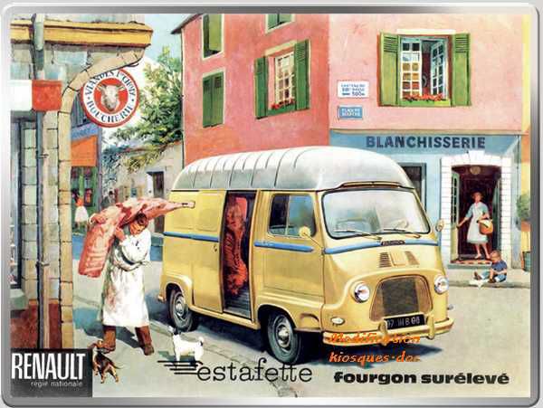 plaque renault estafette fourgon