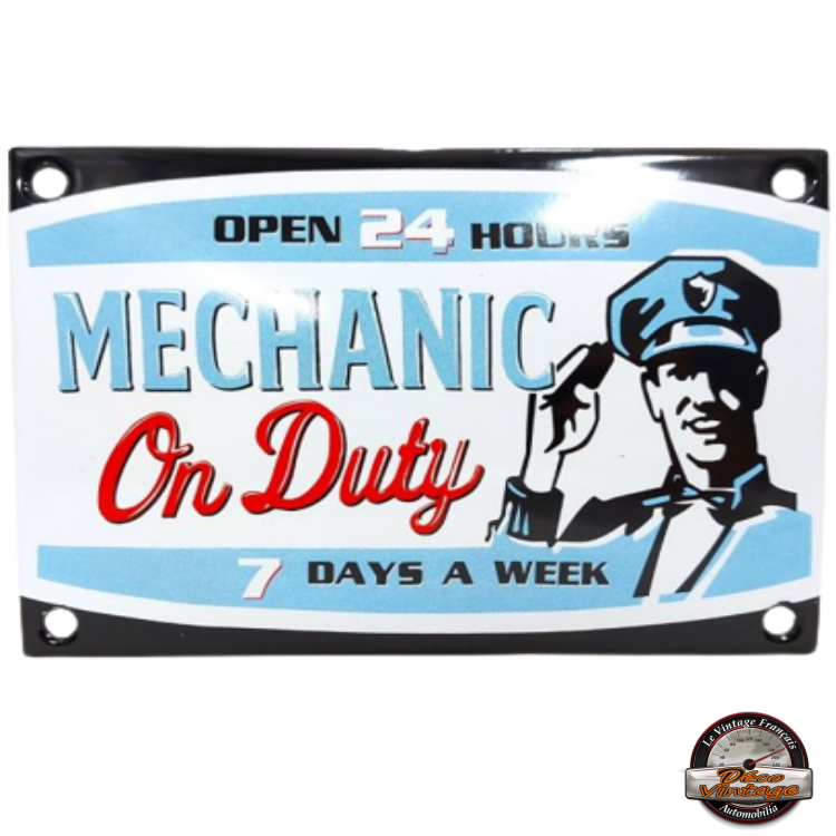 plaque vintage garage américain émaillée