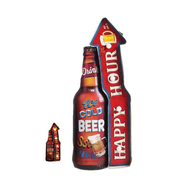 plaque-metal-led-biere-happy-hour-55cm