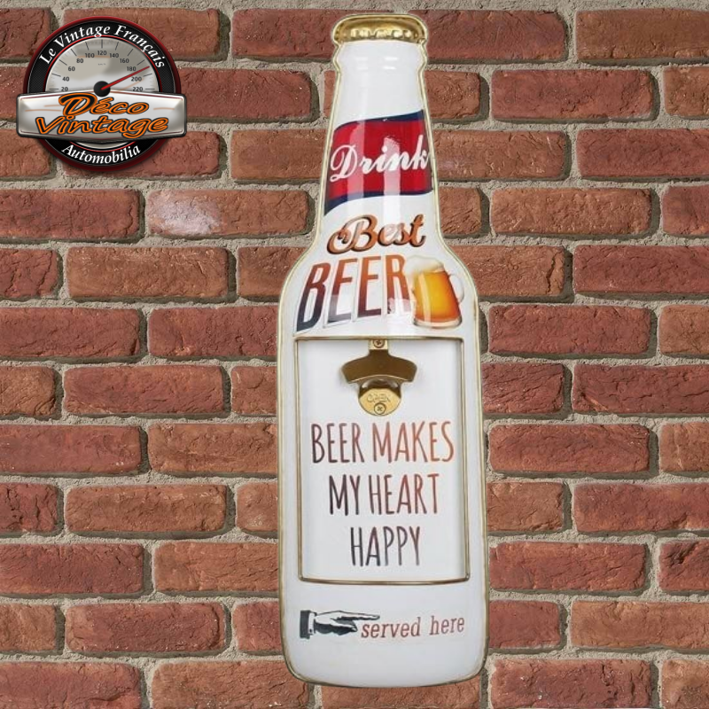 décapsuleur vintage mural bouteille bière