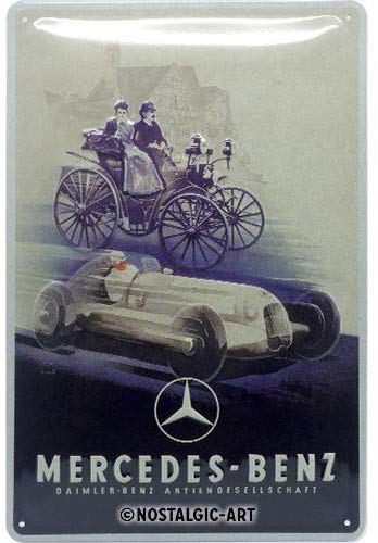 plaque métal mercedes vintage nostalgic daimler
