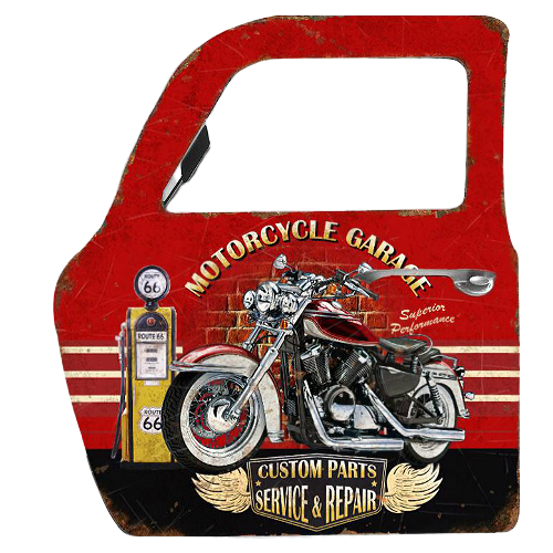 portière route 66 moto miroir