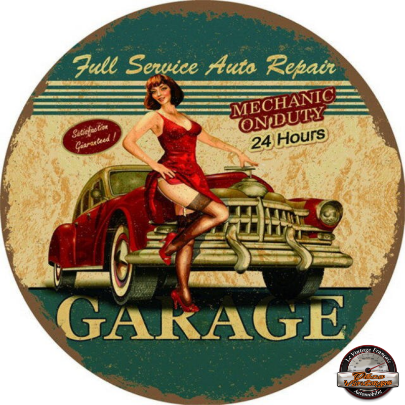 Plaque Ronde Vintage Garage Déco Muraleplaques 20x30 Cm Decovintage 