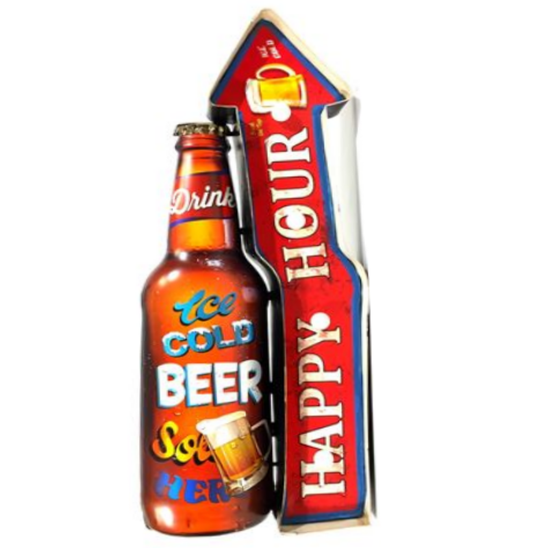 enseigne lumineuse led beer happy hour