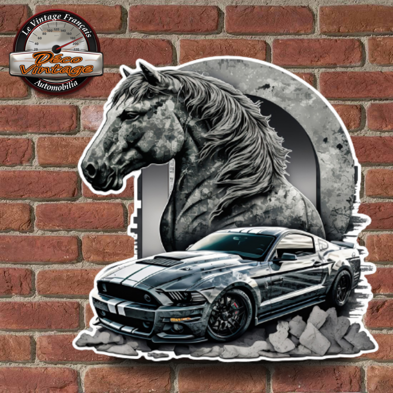 Plaque Acier Déco 30 X 20 Voiture Garage Ford Mustang - Décoration