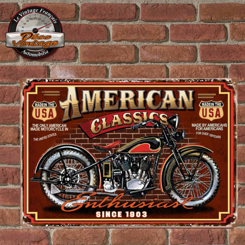 Plaque American Classics Since 1903 - Déco Murale/Plaques 30x40 Cm ...