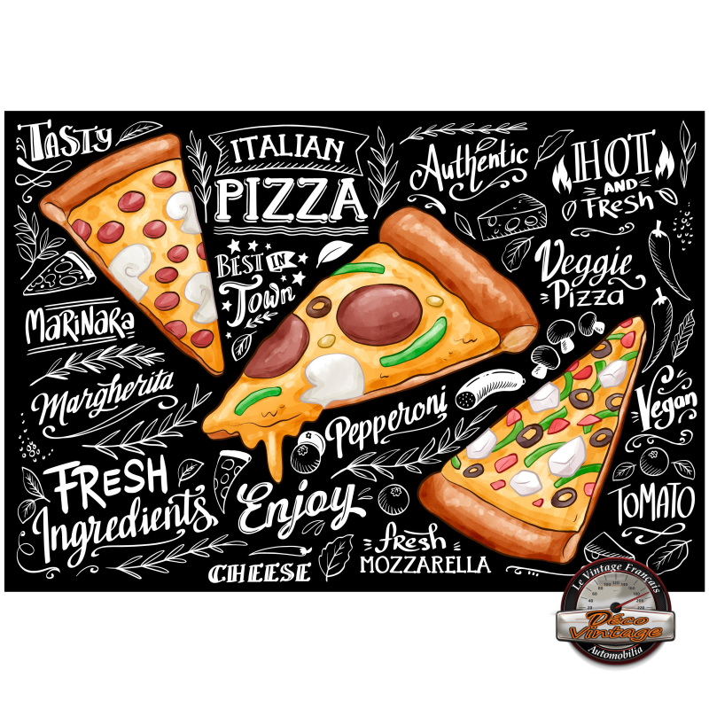 plaque déco italian pizzas