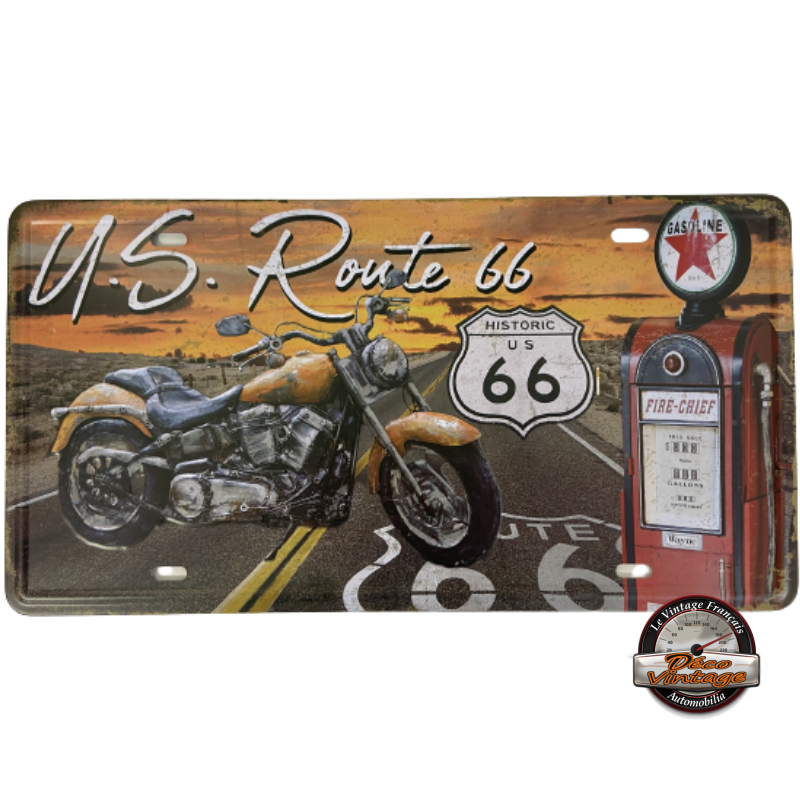 plaque dimmatriculation américaine route 66 US 30x15