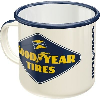 GOODYEAR original Emaille Tasse Mug