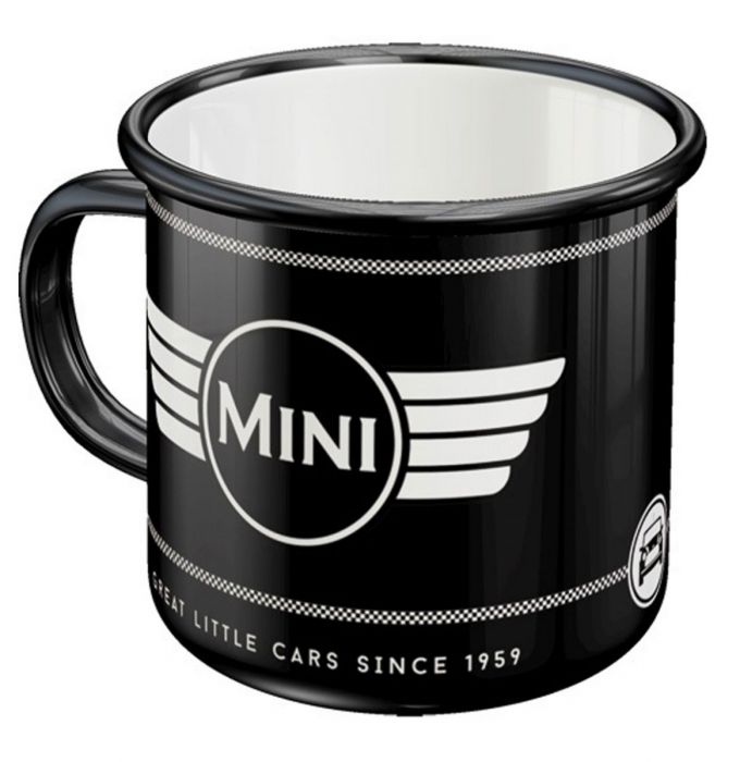 mug émaillé austin mini little car vintage