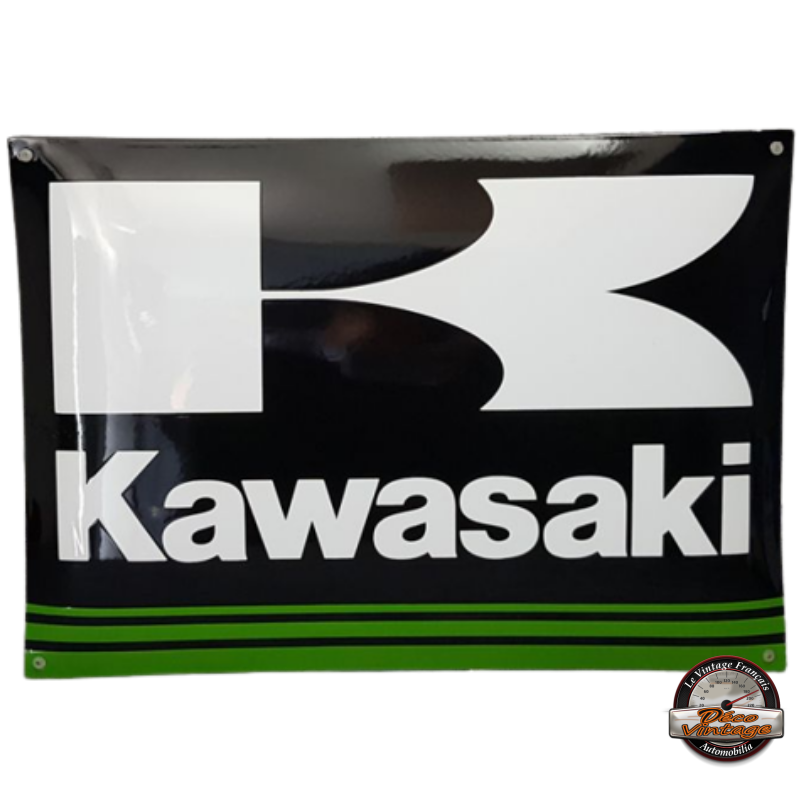 plaque émaillée logo kawasaki