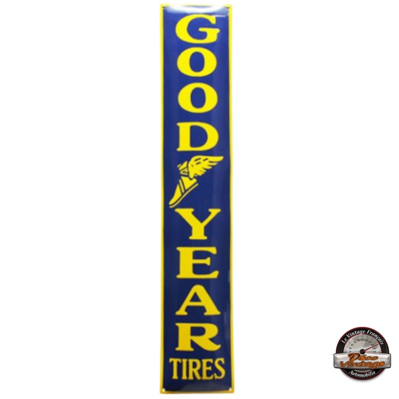 plaque émaillée bannière goodyear tires