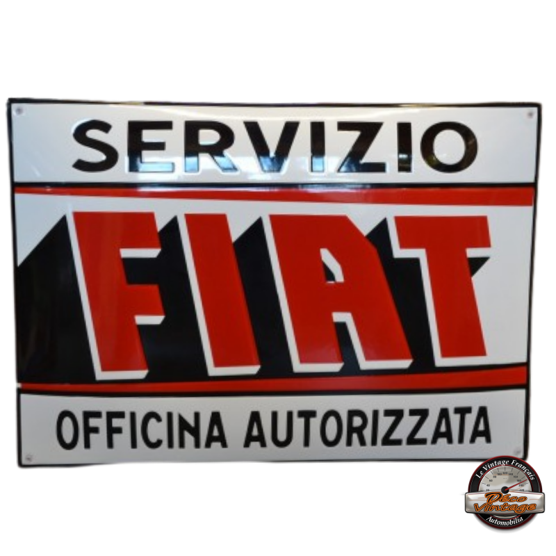 plaque émaillée fiat servizio