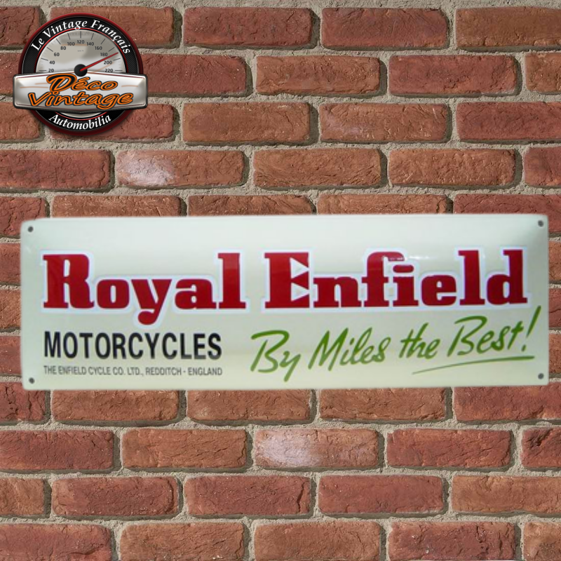 plaque royal enfield motos émaillée