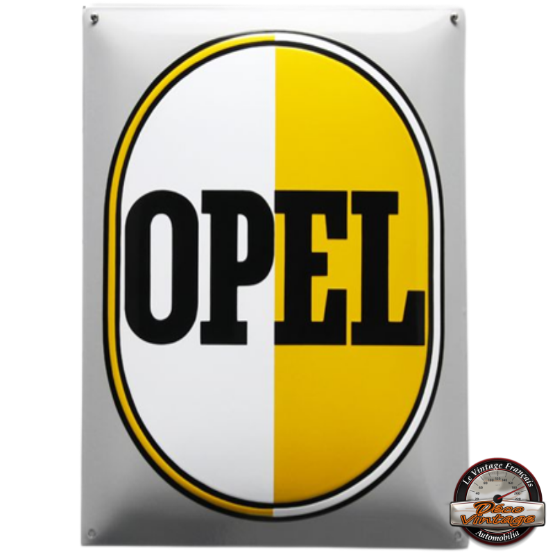 plaque émaillée logo opel