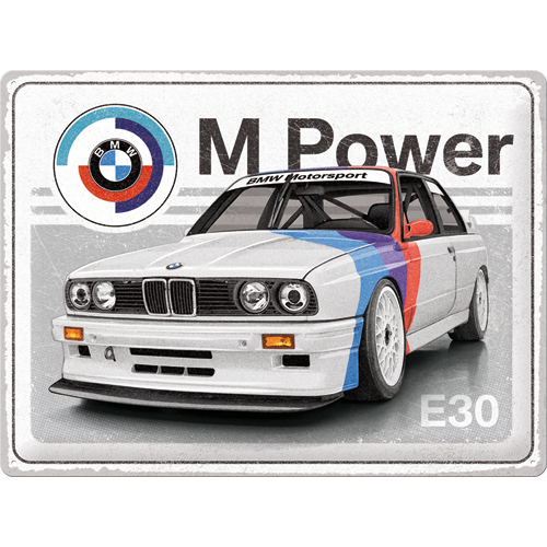 Plaque BMW Motorsport M power E30 - Déco murale/Plaques 30x40 cm ...