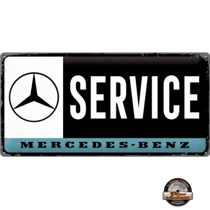 plaque relief Mercedes benz service 50x25cm