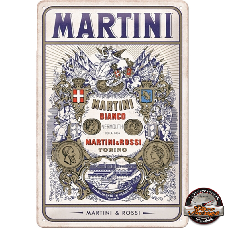 Plaque Martini Bianco Déco Muraleplaques 20x30 Cm Decovintage 