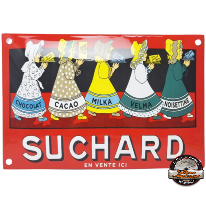 plaque émaillée chocolat Suchard vintage 20x30 cm