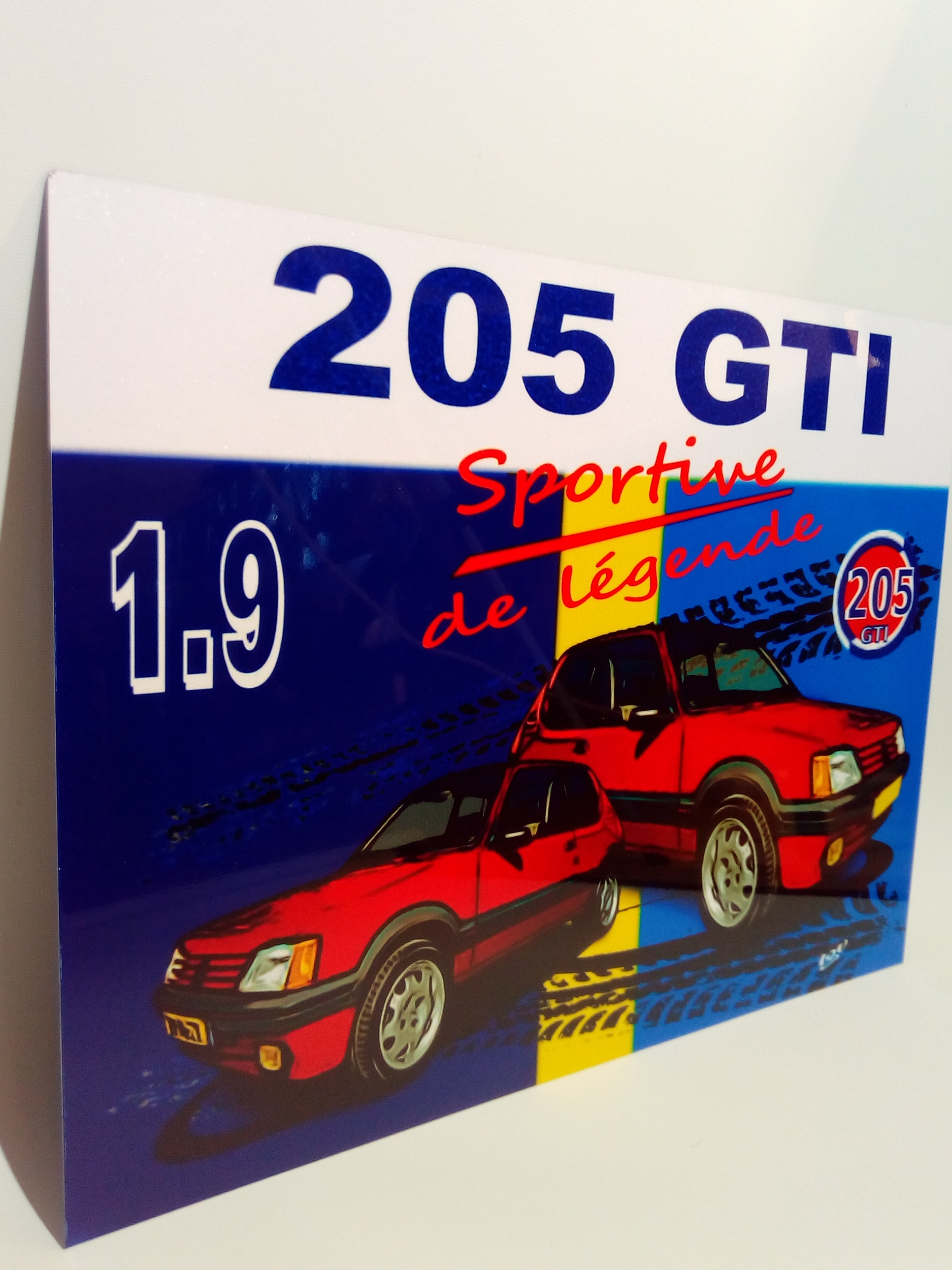 Plaque Métal Vintage Peugeot 205 GTI - Déco Auto Atelier - Neuve