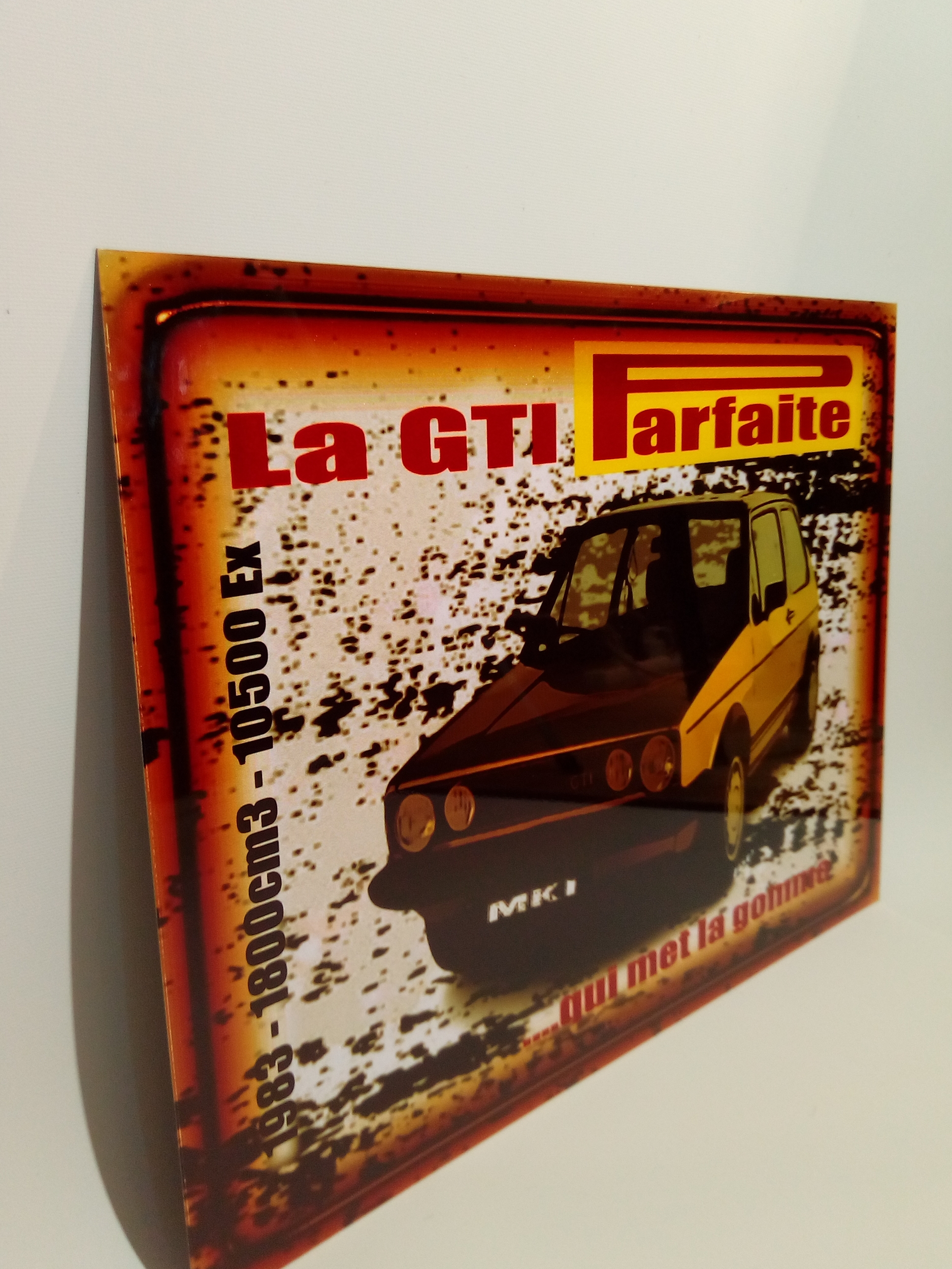 plaque déco golf gti mk1 pirelli