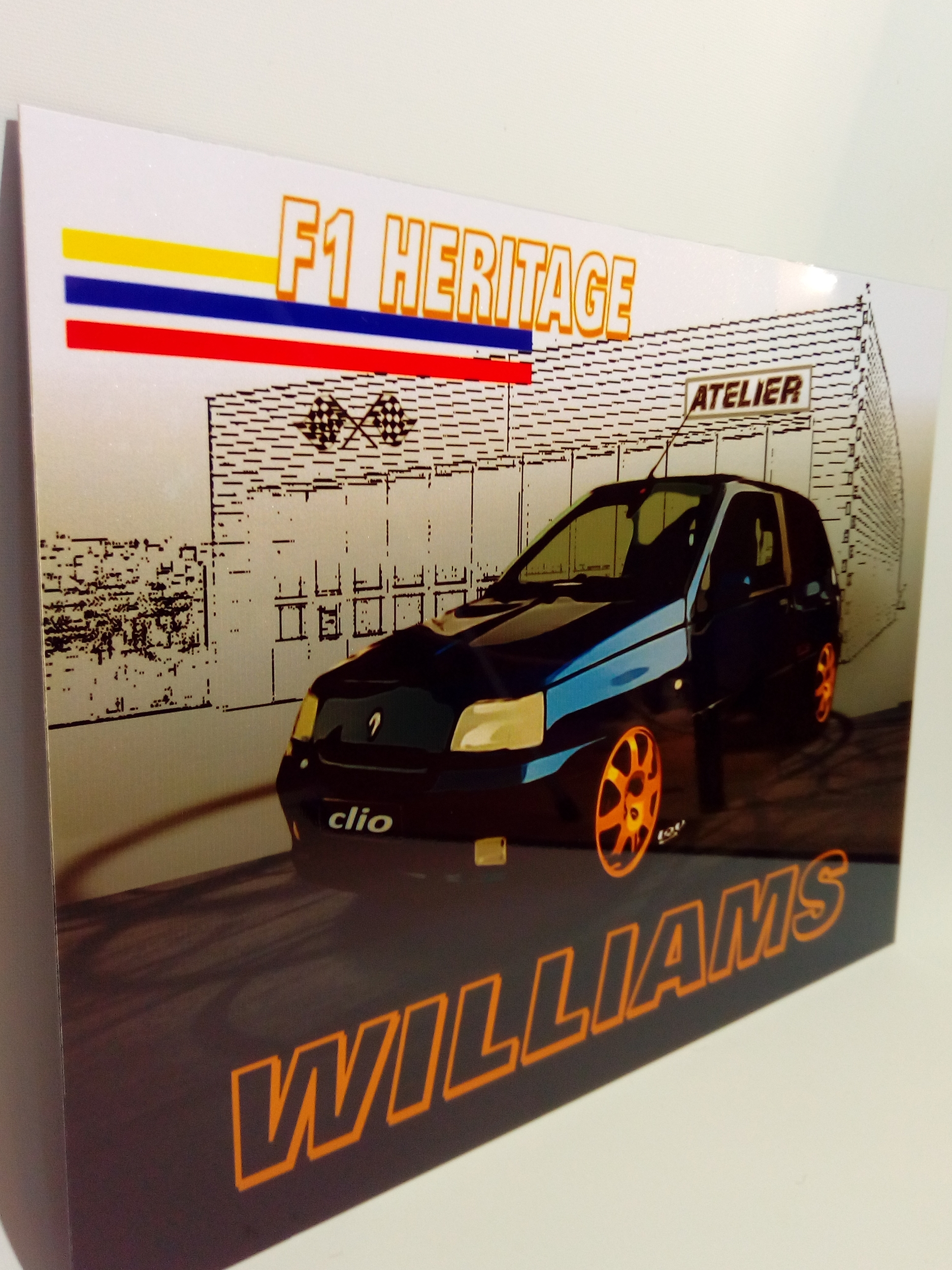 plaque métal renault clio 30x40 cm